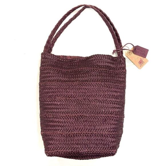 New✨ HANDCRAFTED Woven Leather Tote Bag - Picture 11 of 11